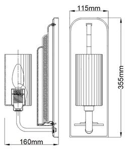 Quintiesse QN-KIMROSE1-BNB - Aplica de perete KIMROSE 1xE14/40W/230V aurie