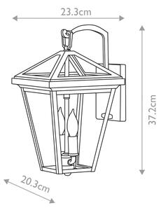 Quintiesse QN-ALFORD-PLACE2-S-MB - Aplică de perete exterioară ALFORD S 2xE14/40W/230V IP44