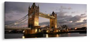 Tablou - Tower Bridge la noapte (120x50 cm)