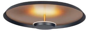 Plafonieră LED Oro, Ø 36 cm, negru/galben, metal dimabil