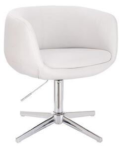 HC333CROSS Scaun Alb cu Bază Cromata