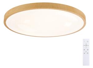 Corp de iluminat LED dimabil Brilagi-LED GLASS POOL DOUBLE, 80W, 230V, 60 cm, finisaj decor lemn + telecomandă