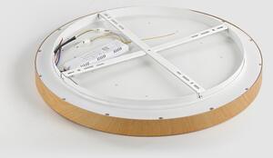 Brilagi-LED Corp de iluminat reglabil GLASS POOL DOUBLE LED, 48W, 230V, 40 cm, decor lemn + telecomandă