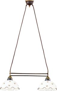 Kolarz 731.82.160 - Lustră suspendată pe cablu NONNA 2xE27/75W/230V, decor floral, finisaj aur roz