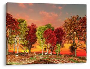 Tablou - Copaci colorate (70x50 cm)