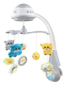 Baby Mix Carusel deasupra pătuțului cu proiector,gri