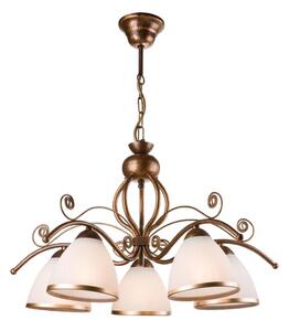 Candelabru cu lanț RETRO II 5xE27/60W/230V bronz patinat