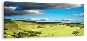 Tablou - Peisaj verde cu dealuri (120x50 cm)