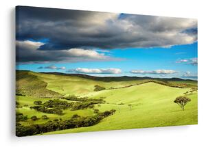 Tablou - Peisaj verde cu dealuri (90x60 cm)