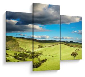 Tablou - Peisaj verde cu dealuri (90x60 cm)