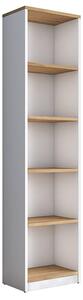 Biblioteca Pako World, Model Goldie, 40x25x161.80 cm, Natur/Alb