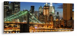 Tablou - Pod cu New York (120x50 cm)