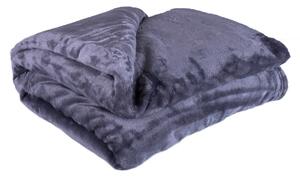 Pătură XXL / Cuvertură de pat gri închis, 200 x 220 cm