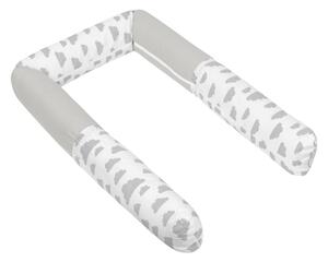 Bellatex Crib Mantle cilindru Clouds gri, 240 cm