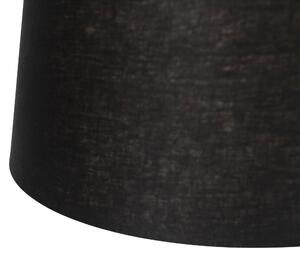 Lampă suspendată cu nuanțe de in negru 35 cm - oțel Blitz II
