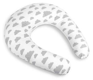 Pernă de alăptare Bellatex Clouds gri , 180 cm