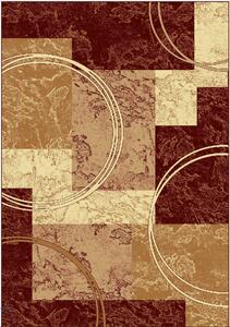 Covor Sufragerie, Model Lotos 15001 210, Dreptunghiular, Rosu Bej Rosu, Dreptunghi, 100 x 200