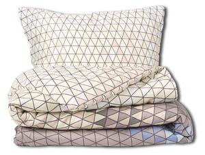 Lenjerie de pat Matex Satin Triangles , 140 x 200cm, 70 x 90 cm