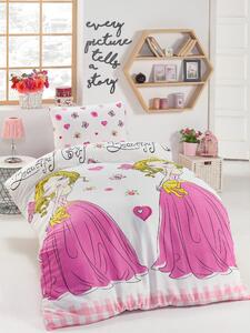 Set lenjerie pat pentru copii Beautiful Girl, bumbac/poliester, roz, 1