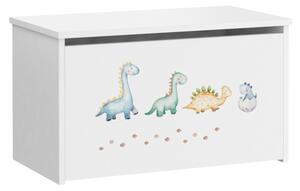 Cutie de depozitare VERA, 73x42x40, albă/dinosaurus
