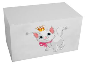 Cutie de depozitare TILMA, 70,6x41,6x41,6, albă/kočka