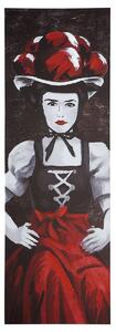 Tablou Black Forest Girl, panza, multicolor, 30x90x2.7 cm