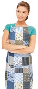 Bellatex Șorț Adéla Patchwork albastru , 67 x 84cm