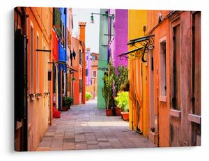 Tablou - Casa colorată în Burano, Veneția (70x50 cm)
