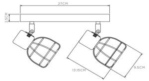 Spot Lucide 00929/02/30 FILOX 2xE14/40W/230V