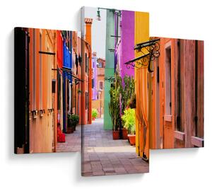 Tablou - Casa colorată în Burano, Veneția (90x60 cm)