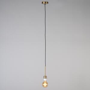Lampă suspendată modernă bronz cu cablu negru - Combi 1