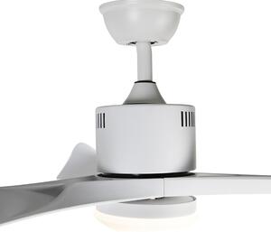 Ventilator de tavan alb cu LED și telecomandă - Kolm