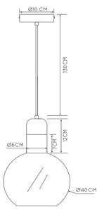 Lucide 34438/40/65 - Lustră pe cablu JULIUS 1xE27/40W/230V
