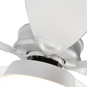 Ventilator de tavan design alb cu LED cu telecomandă - Malaki