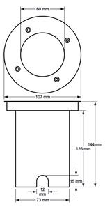 Corp de iluminat de exterior pentru căi de acces 1xGU10/35W/230V IP67 crom mat