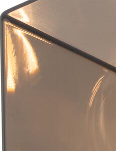 Lampă de exterior de culoare neagră, 70 cm IP44, cu sticlă fum - Danemarca