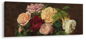 Tablou - Henri Fantin-Latour, Roses de Nice on a Table, reproducere (120x50 cm)