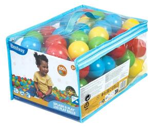 100 bile Bestway de plastic în pungă cu fermoar,diametru 5,85 cm