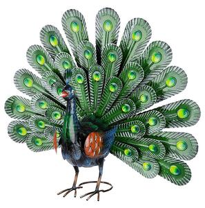 Figurina Peacock, Metal, Multicolor, 58x51x22 cm