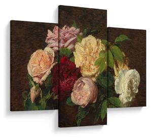 Tablou - Henri Fantin-Latour, Roses de Nice on a Table, reproducere (90x60 cm)