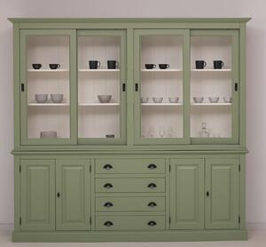Buffet cu 8 usi si 4 sertare cu dim. 240x47x220, MDF - Culoare Ext._P054 / Culoare Int._P039 - DUBLU COLOR cu finisaj Dublu color
