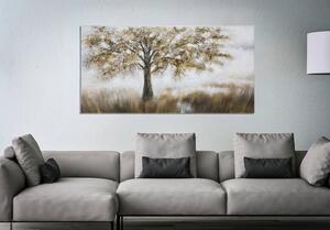 Tablou Tree Dark -B-, Lemn Canvas, Multicolor, 141.5x4x72 cm