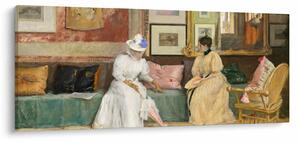 Tablou - William Merritt Chase, A Friendly Call, reproducere (120x50 cm)