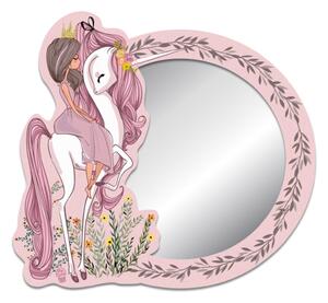 Oglinda decorativa AN45MD-10, roz, sticla/MDF, 45x41 cm