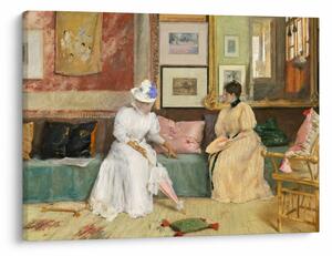 Tablou - William Merritt Chase, A Friendly Call, reproducere (70x50 cm)