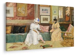 Tablou - William Merritt Chase, A Friendly Call, reproducere (90x60 cm)