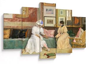 Tablou - William Merritt Chase, A Friendly Call, reproducere (150x105 cm)