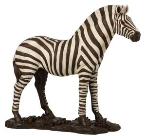 Figurina Zebra, Rasina, Alb Negru, 53x18x48 cm