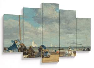 Tablou - Eugène Boudin, Beach at Trouville, reproducere (150x105 cm)