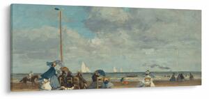 Tablou - Eugène Boudin, Beach at Trouville, reproducere (120x50 cm)